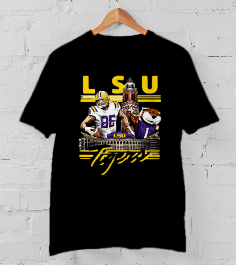 LSU Tigers Mason Taylor 86 Football Tiger Stadium Landmarks T-Shirt