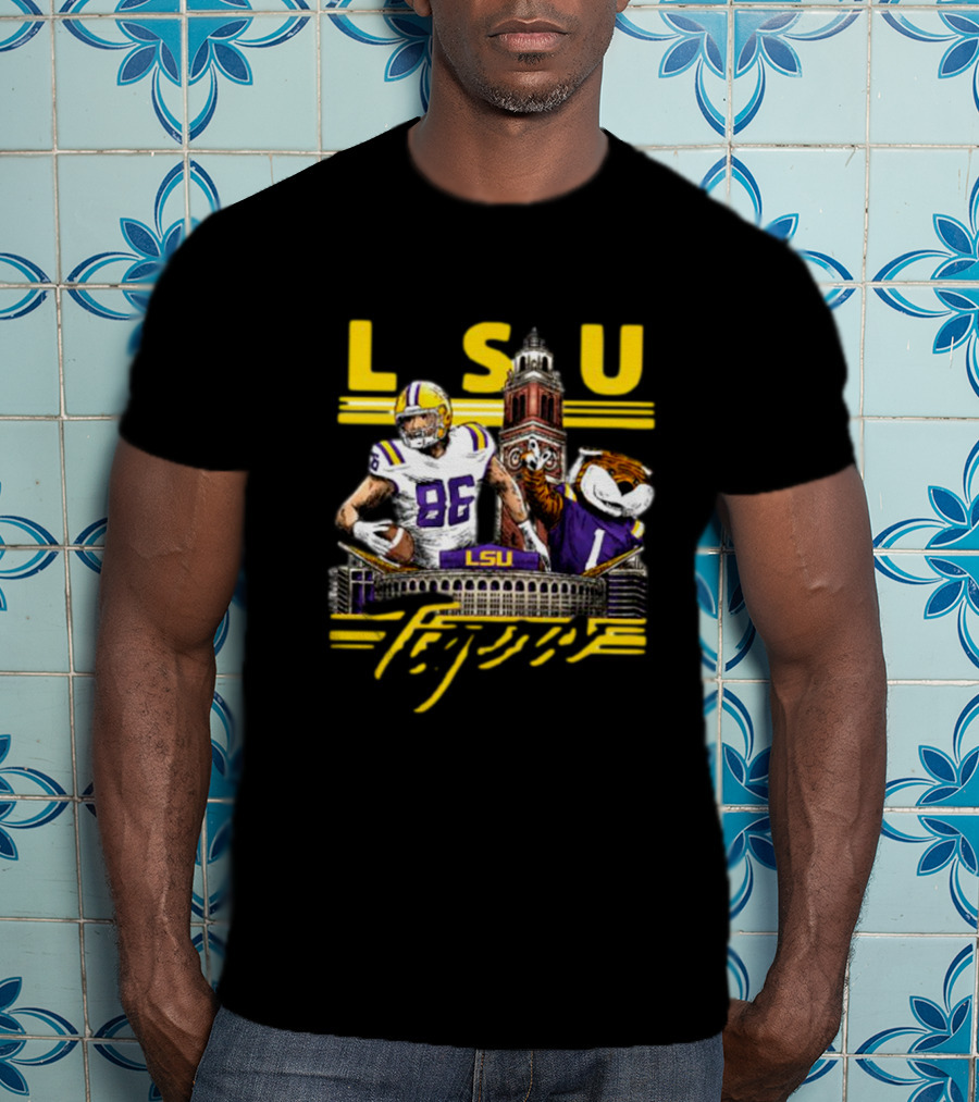 LSU Tigers Mason Taylor 86 Football Tiger Stadium Landmarks T-Shirt