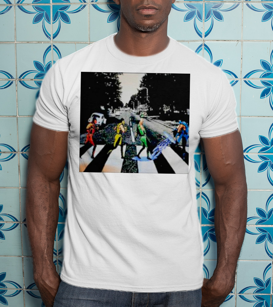 Mortal Kombat Characters Crossing Abbey Road T-Shirt