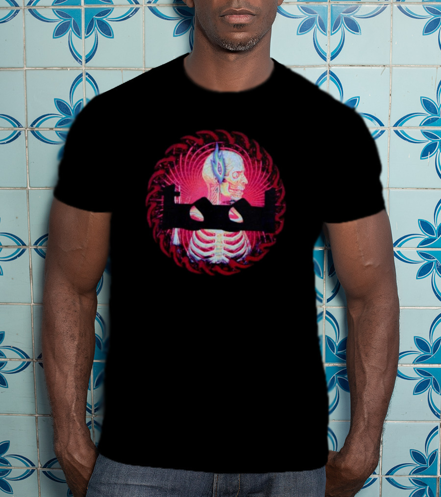 Tool Sawblade Flaming Eye Skeleton Psychedelic T-Shirt