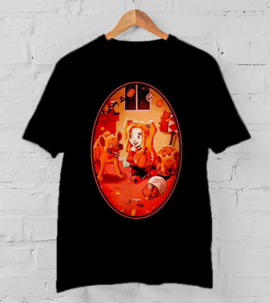 Trick Or Treat Chrissie Zullo Variant Harley Quinn Halloween Hyenas T-Shirt