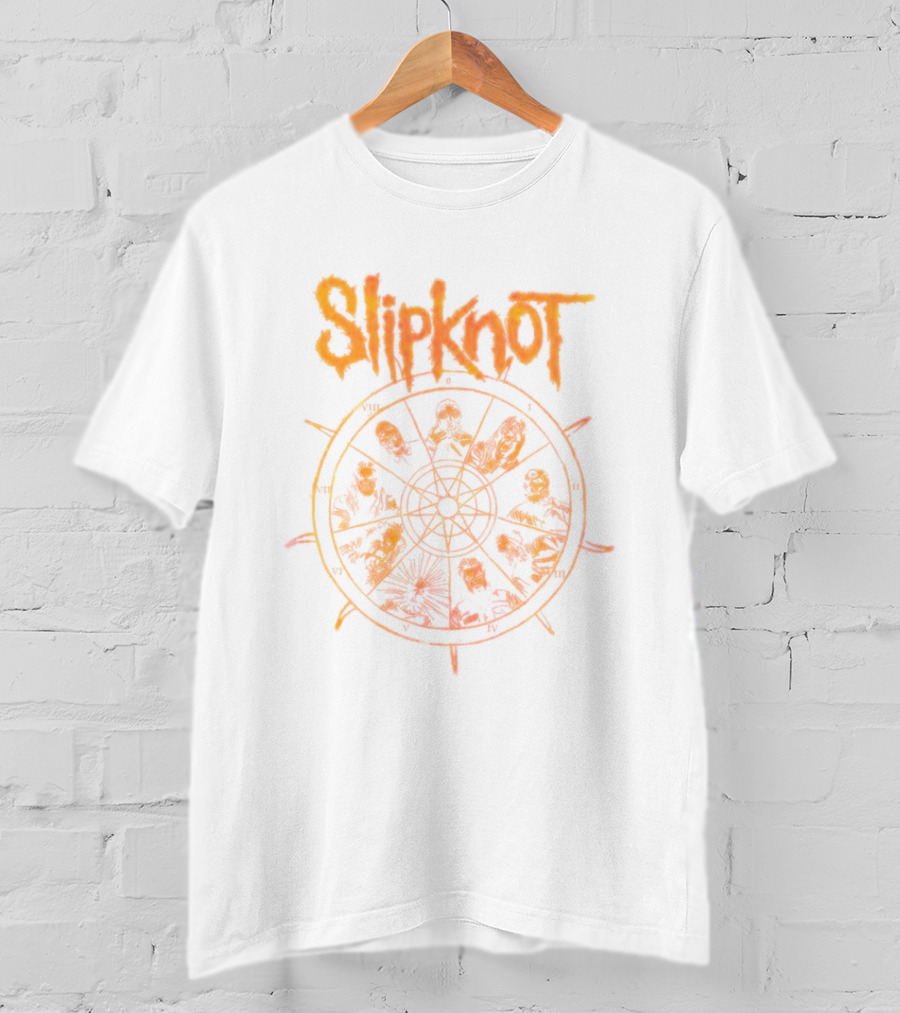 Slipknot Metal Band Music Rock Symbol With Zodiac Circle And Masks T-Shirt