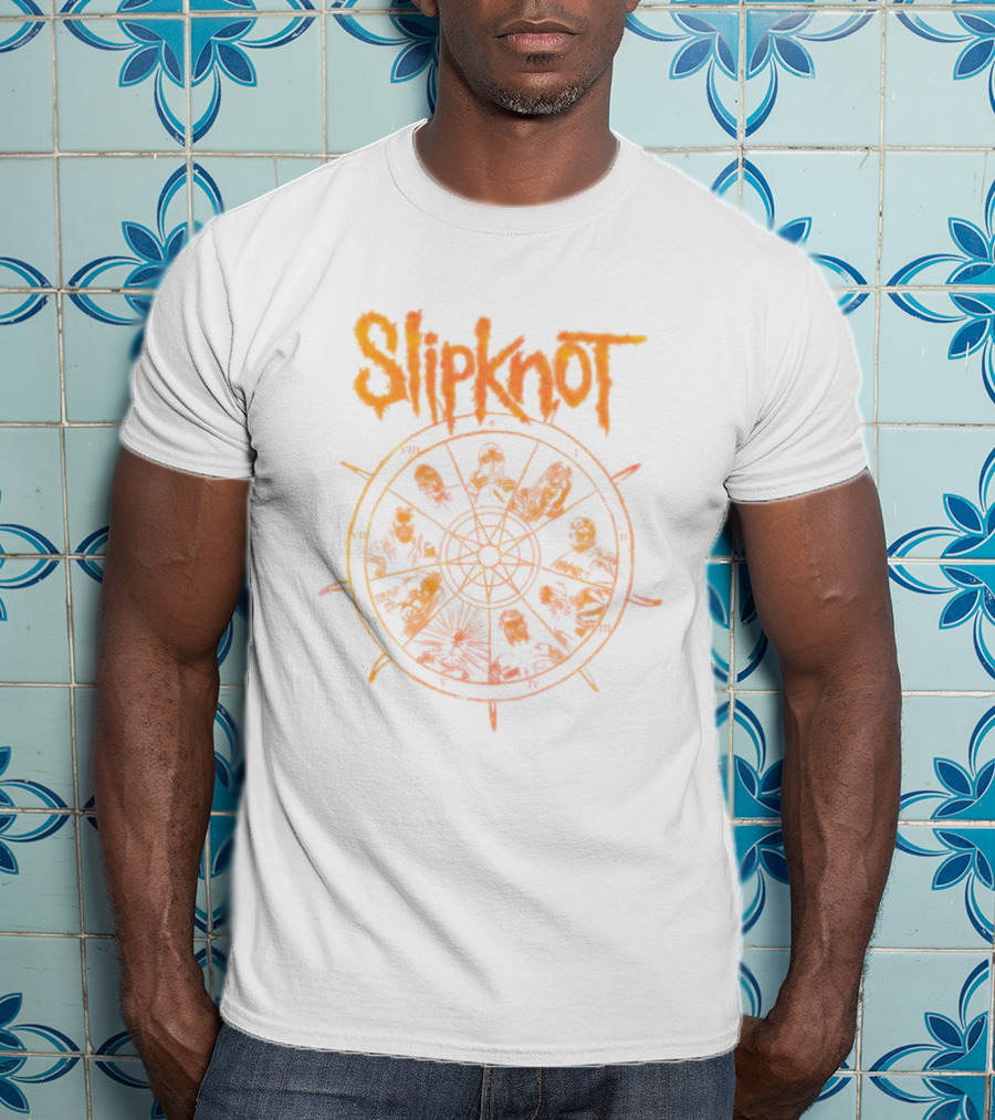 Slipknot Metal Band Music Rock Symbol With Zodiac Circle And Masks T-Shirt