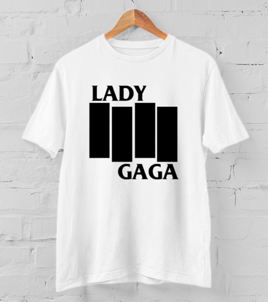 Lady Gaga Black Flag Bars T-Shirt