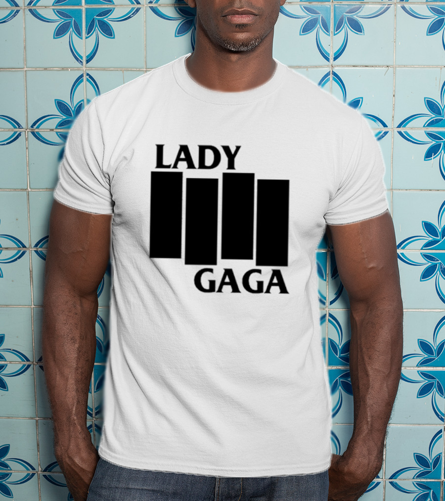 Lady Gaga Black Flag Bars T-Shirt