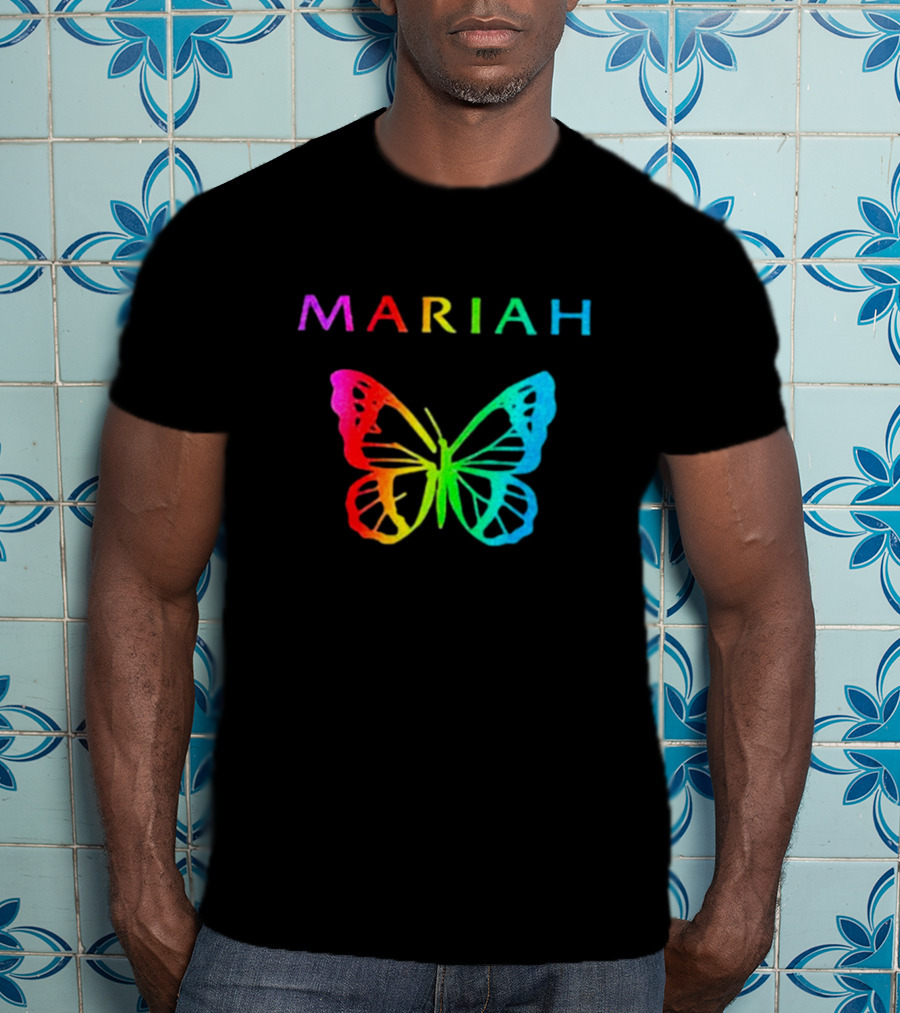 Mariah Carey Rainbow Butterfly Pride T-Shirt