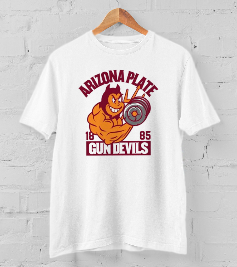 Arizona Plate 1885 Gun Devils Weightlifting Demon T-Shirt