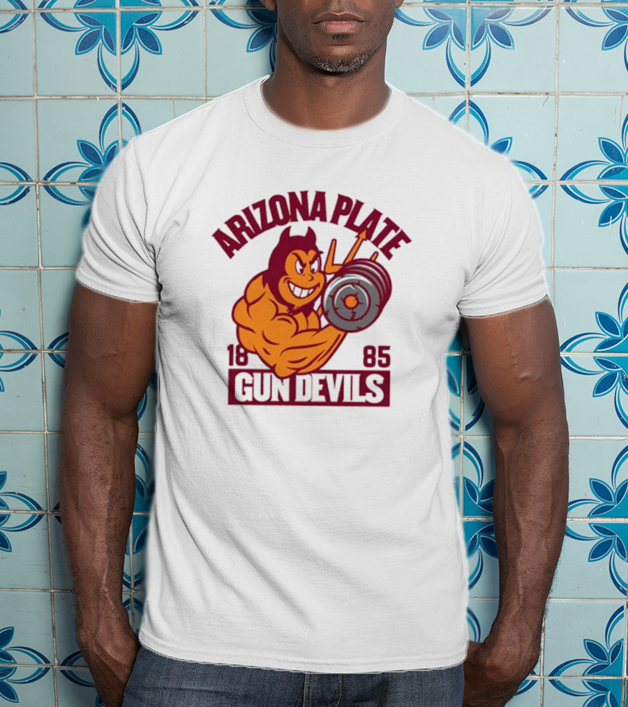 Arizona Plate 1885 Gun Devils Weightlifting Demon T-Shirt