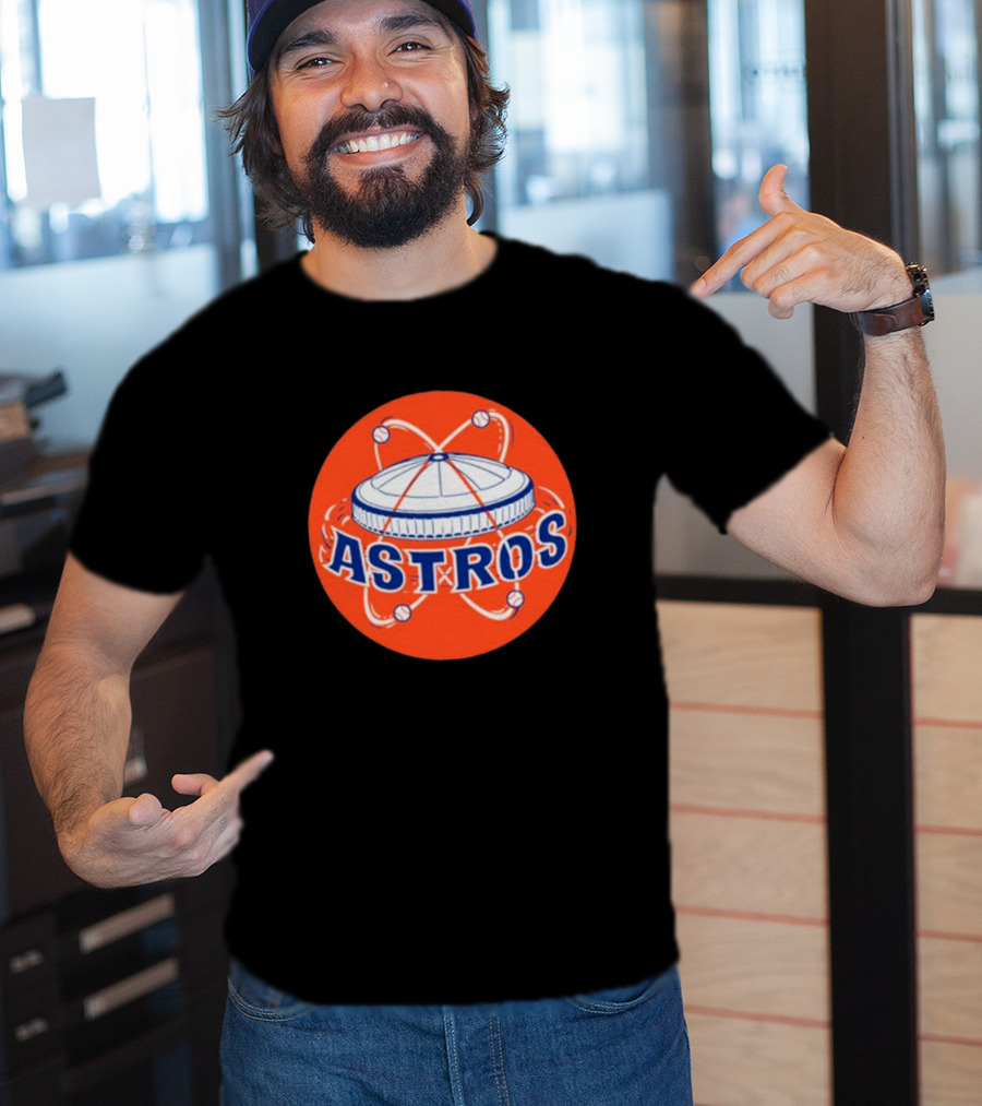 Astros Houston Baseball Retro Dome Circle T-Shirt