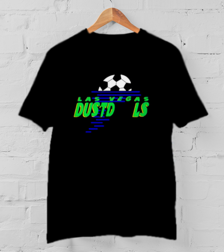 Las Vegas Dustdevils Soccer Team Retro Style Soccer Ball T-Shirt