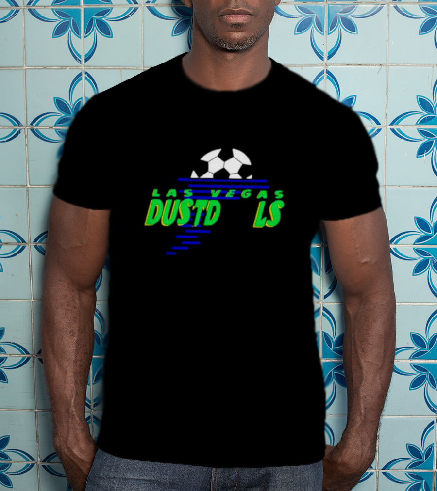 Las Vegas Dustdevils Soccer Team Retro Style Soccer Ball T-Shirt