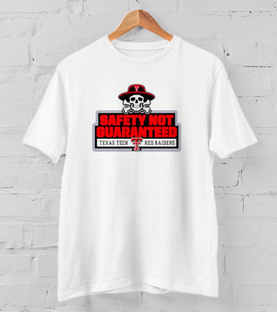 Safety Not Guaranteed Texas Tech Red Raiders Skull T-Shirt
