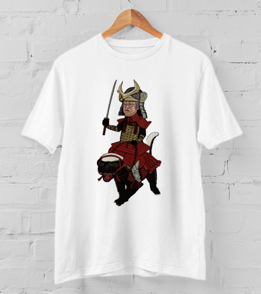 Samurai Satoshi Riding Armored Animal T-Shirt