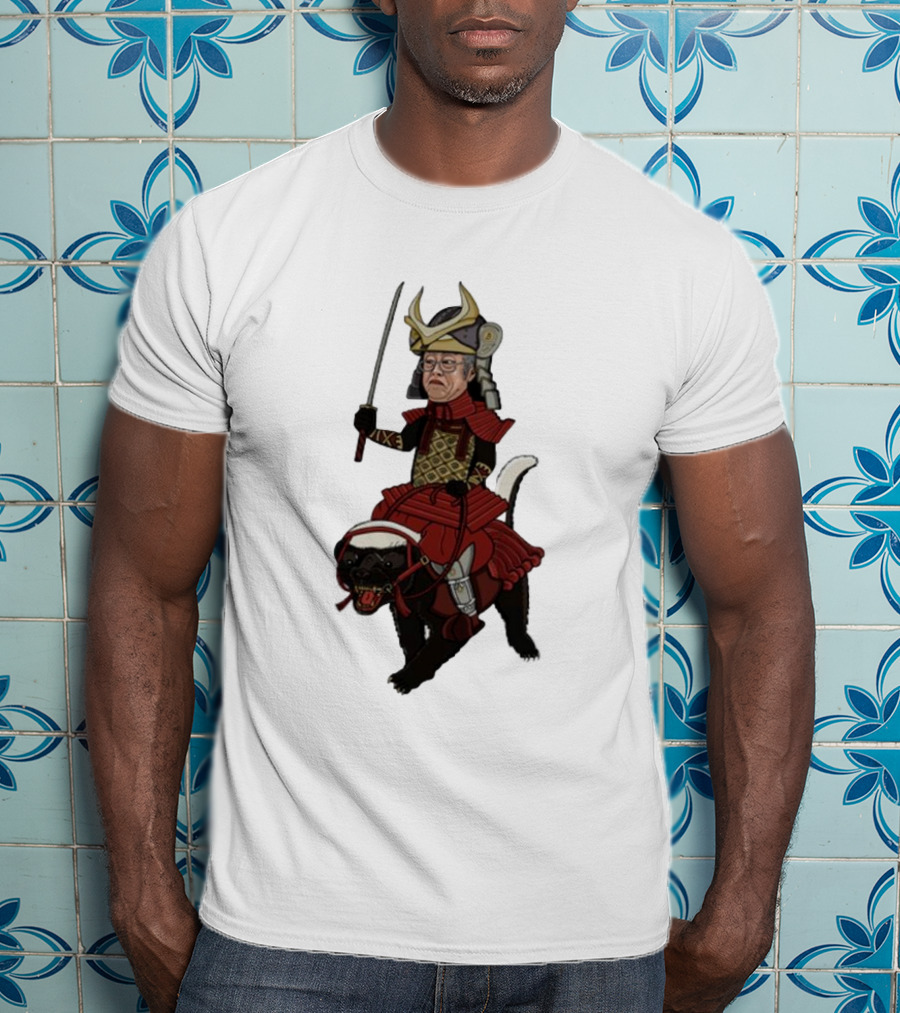 Samurai Satoshi Riding Armored Animal T-Shirt