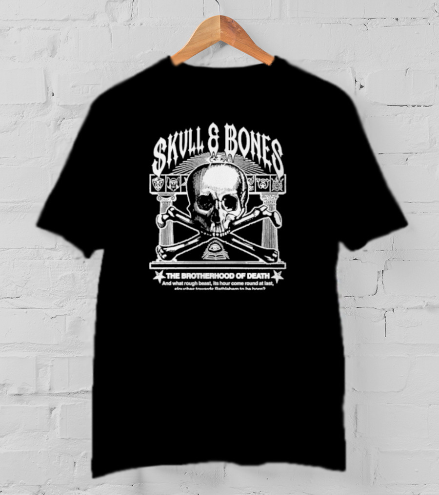 Skull And Bones Brotherhood Of Death Symbolic Emblem T-Shirt