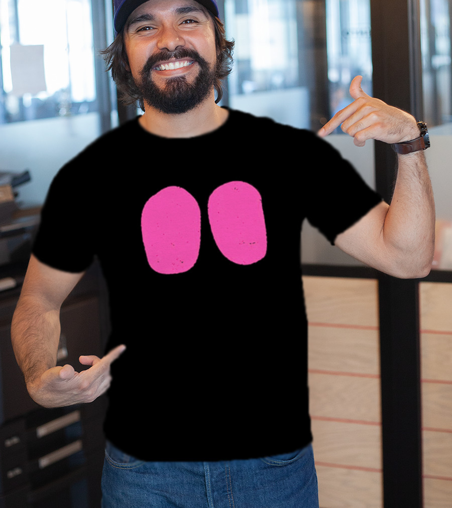 Night Rider Eyes Neon Pink Ovals T-Shirt