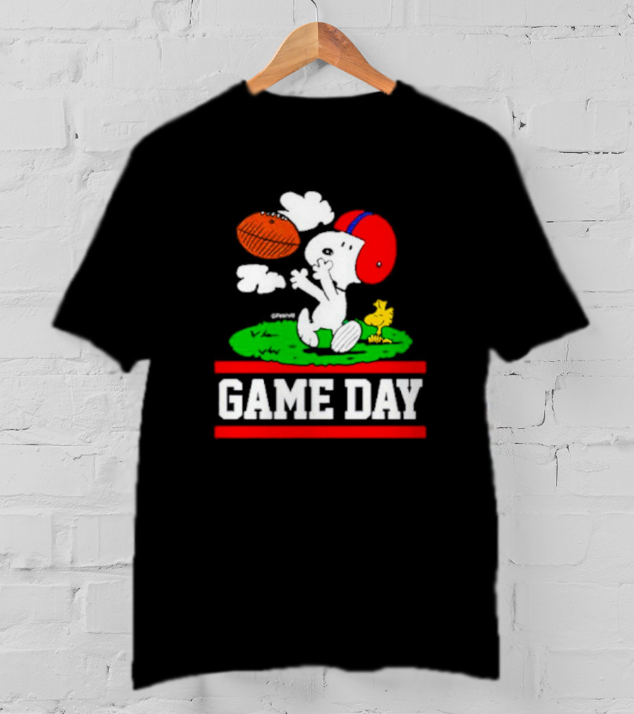 Peanuts Snoopy Woodstock Football Game Day T-Shirt
