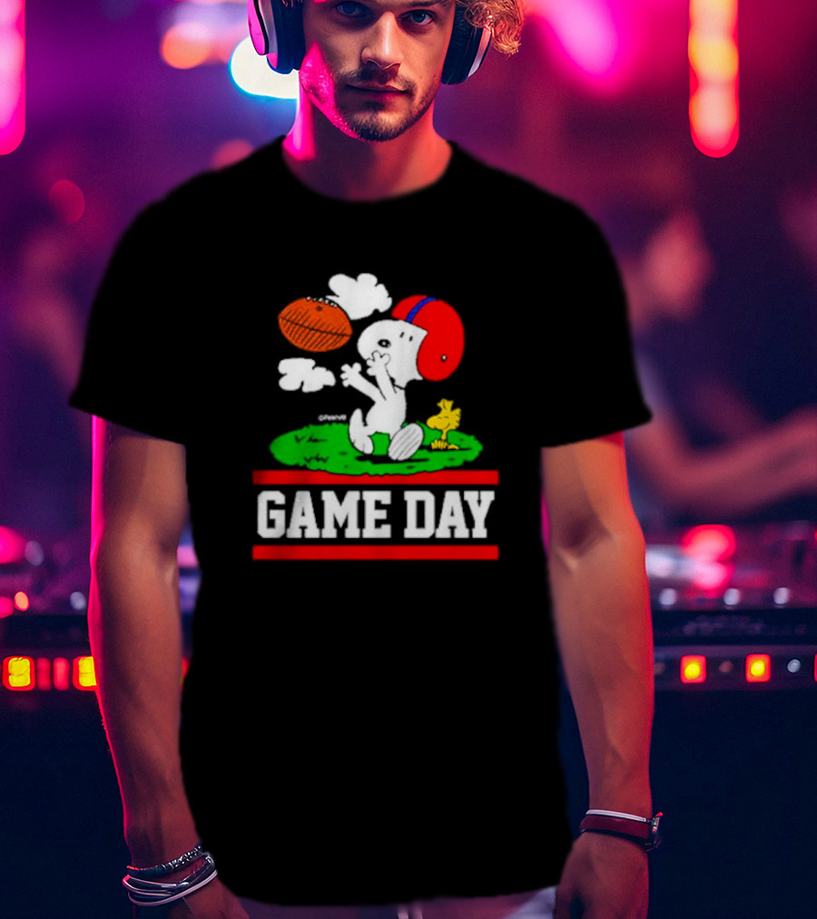 Peanuts Snoopy Woodstock Football Game Day T-Shirt