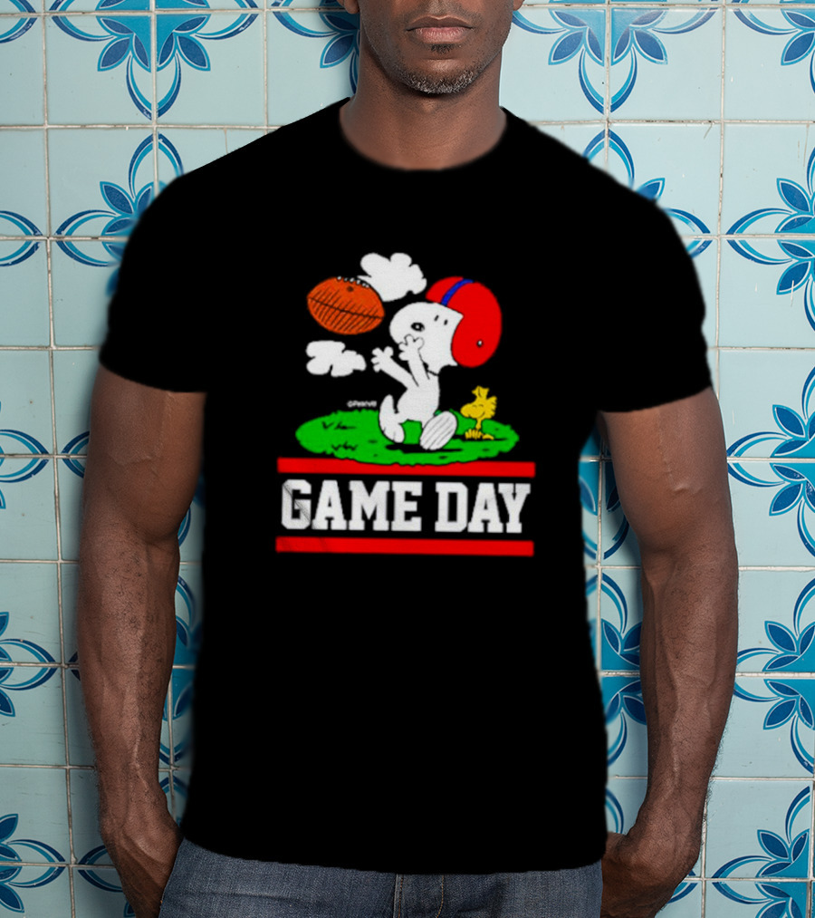 Peanuts Snoopy Woodstock Football Game Day T-Shirt