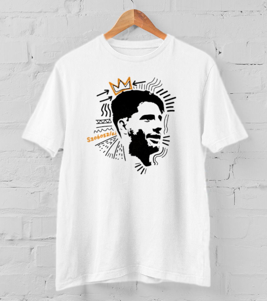 Dominik Szoboszlai Liverpool Iconic Crown Sketch T-Shirt