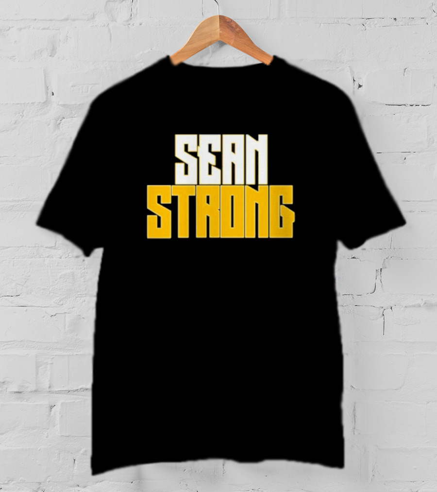 Sean Wallace SEAN STRONG Bold Yellow Block Letters T-Shirt