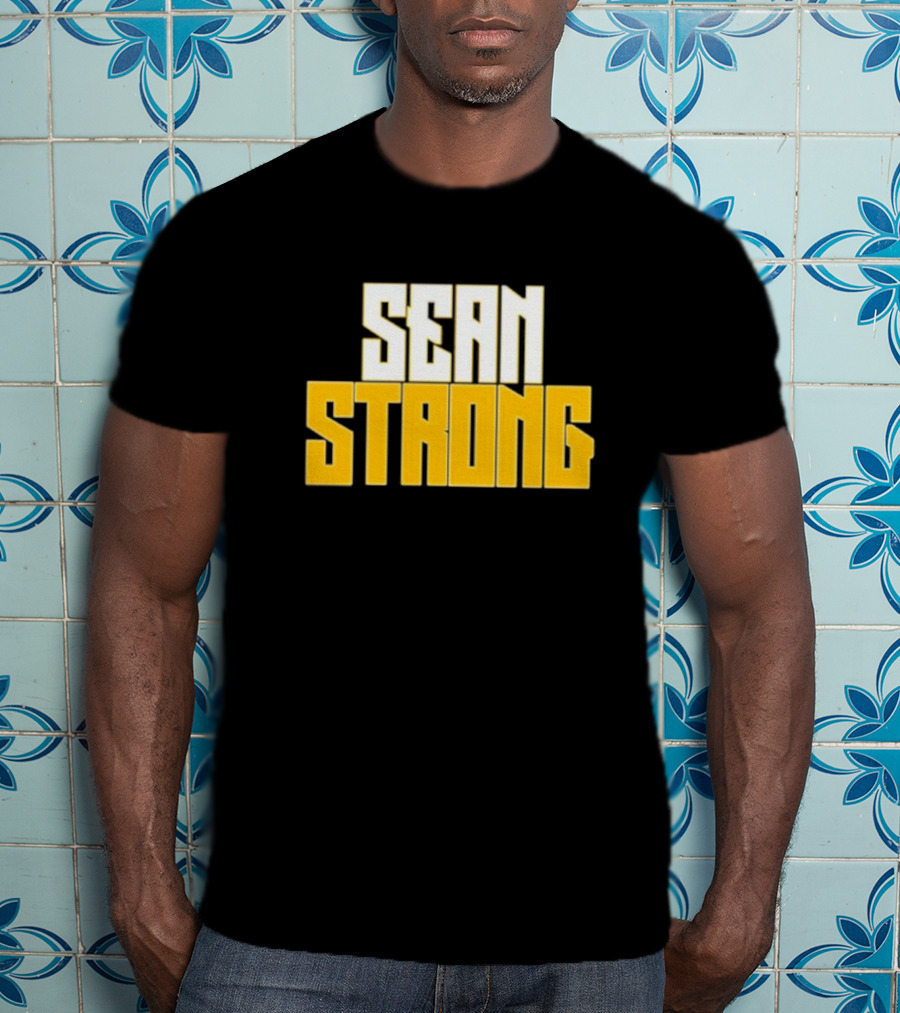Sean Wallace SEAN STRONG Bold Yellow Block Letters T-Shirt