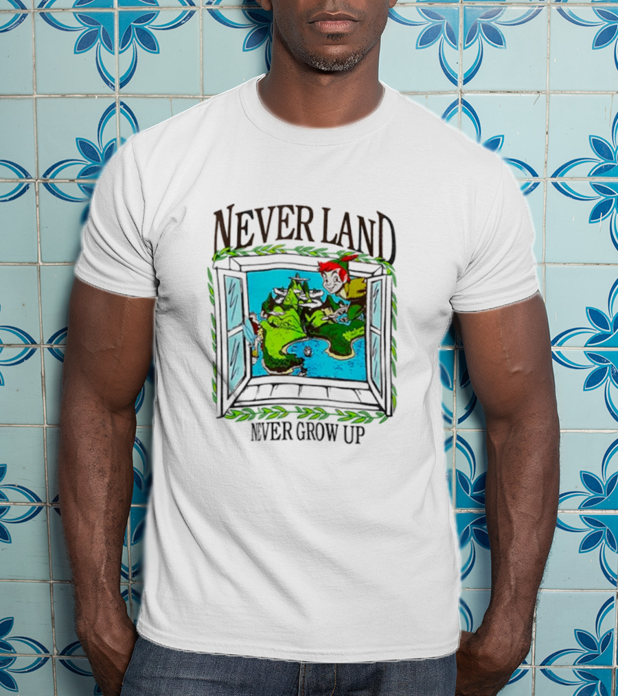 Neverland Never Grow Up Window Disney Peter Pan T-Shirt