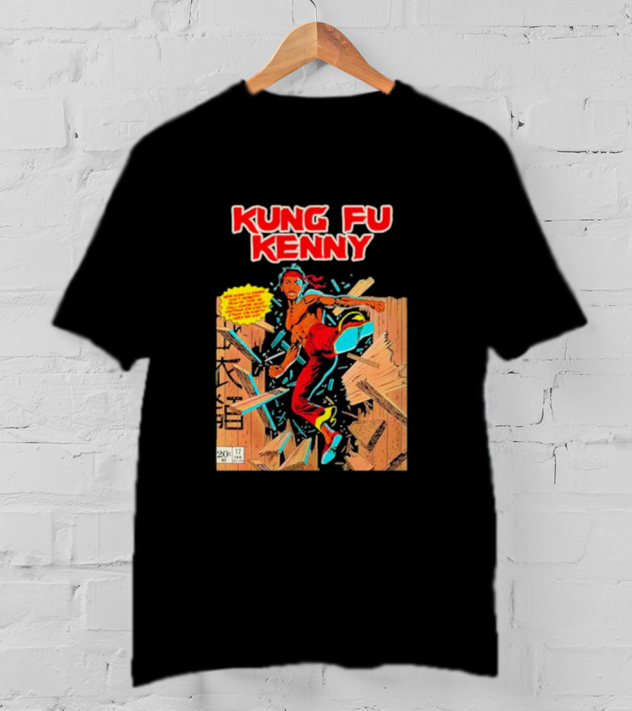 Kung Fu Kenny Comic Style Action Kick T-Shirt
