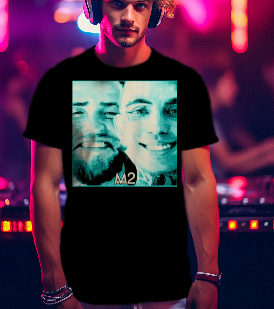 Mansionz M2 Album Cover Image With Smiling Duo T-Shirt