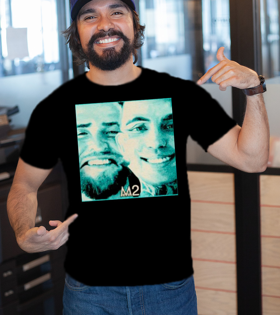 Mansionz M2 Album Cover Image With Smiling Duo T-Shirt