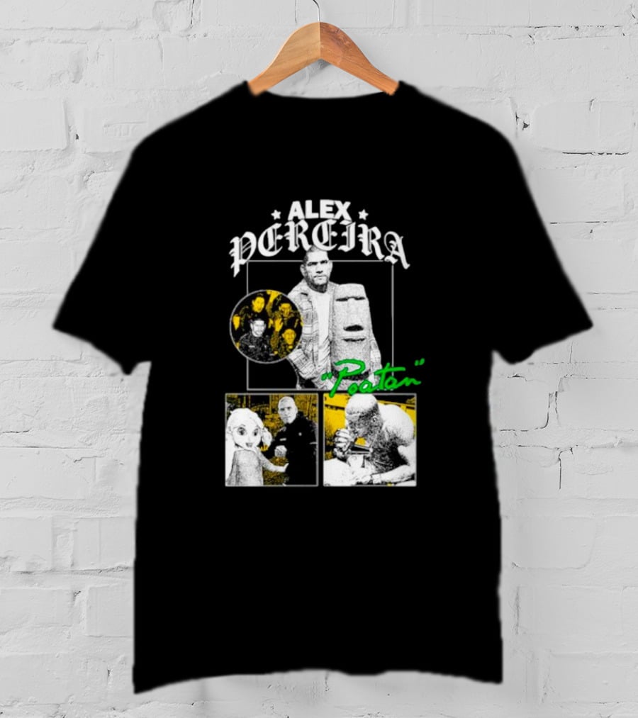 Alex Pereira Poatan Mixed Media Collage With Pop Culture And Meme Elements T-Shirt