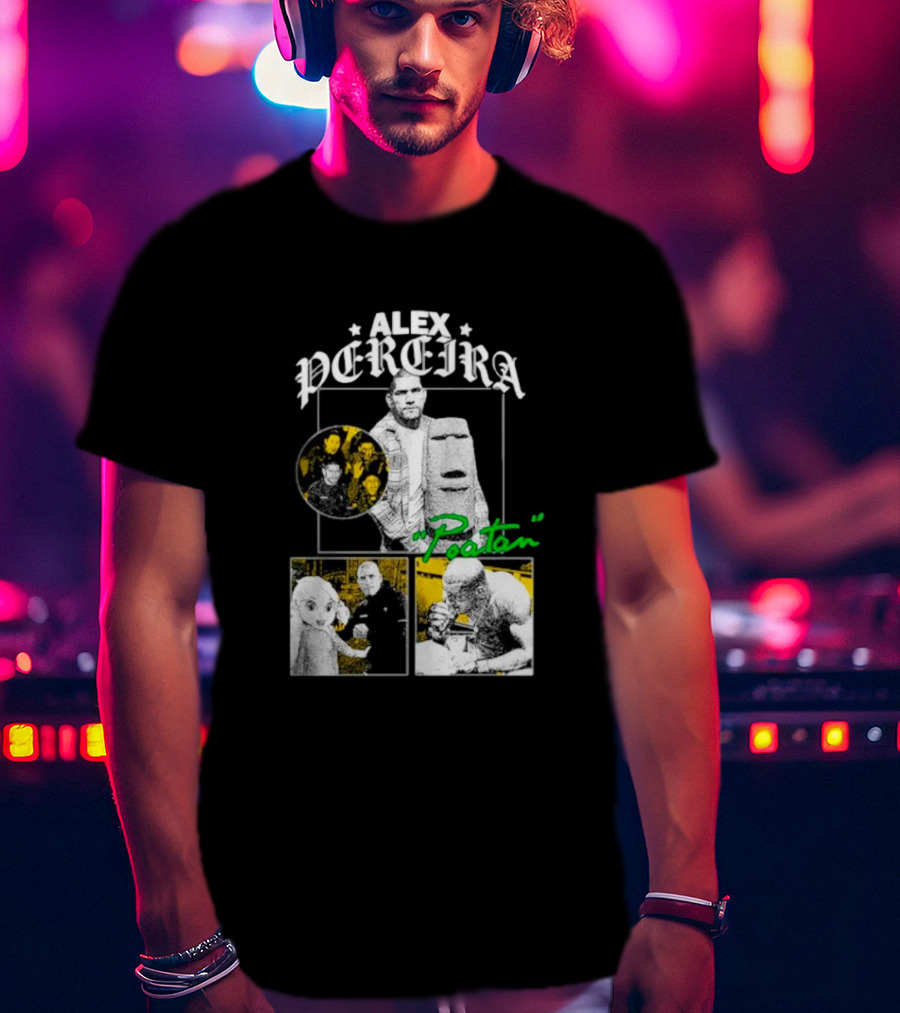 Alex Pereira Poatan Mixed Media Collage With Pop Culture And Meme Elements T-Shirt