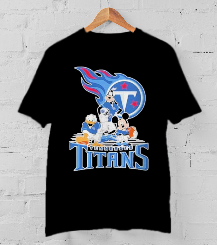 Mickey Mouse Donald Duck Goofy Tennessee Titans NFL T-Shirt