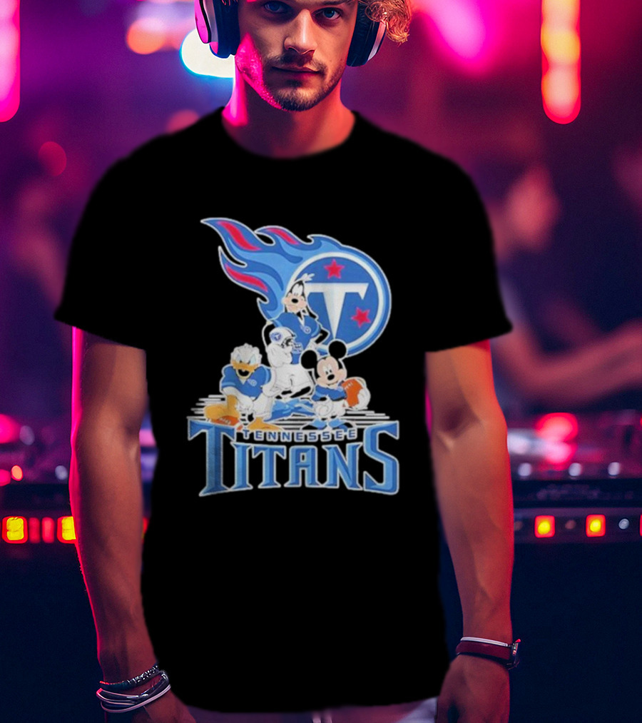 Mickey Mouse Donald Duck Goofy Tennessee Titans NFL T-Shirt