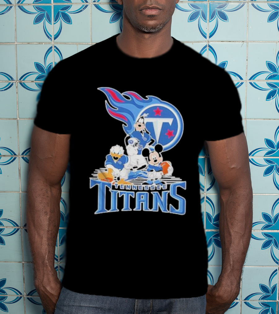 Mickey Mouse Donald Duck Goofy Tennessee Titans NFL T-Shirt