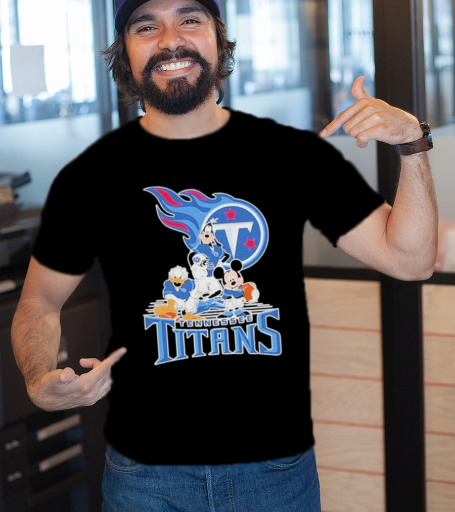 Mickey Mouse Donald Duck Goofy Tennessee Titans NFL T-Shirt