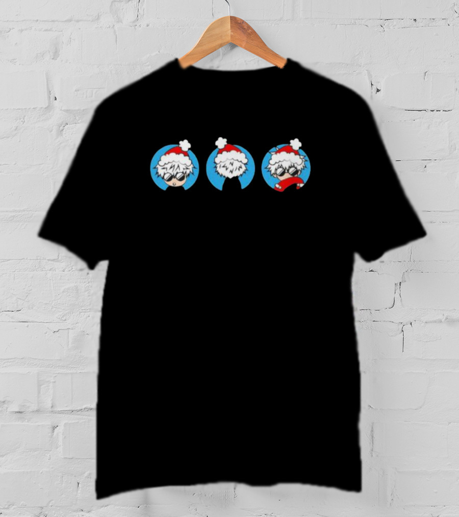 Christmas Gojo Satoru Jujutsu Kaisen Santa Hat T-Shirt