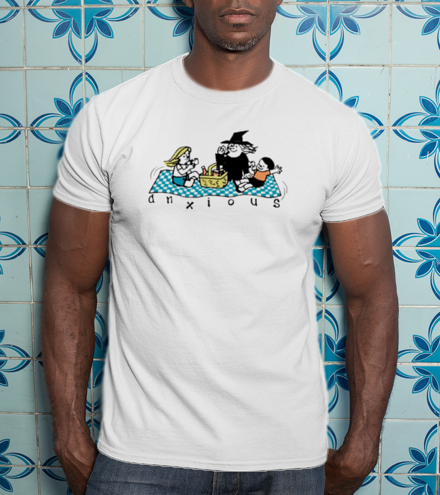 Anxious Witch Picnic With Friends On A Blanket T-Shirt