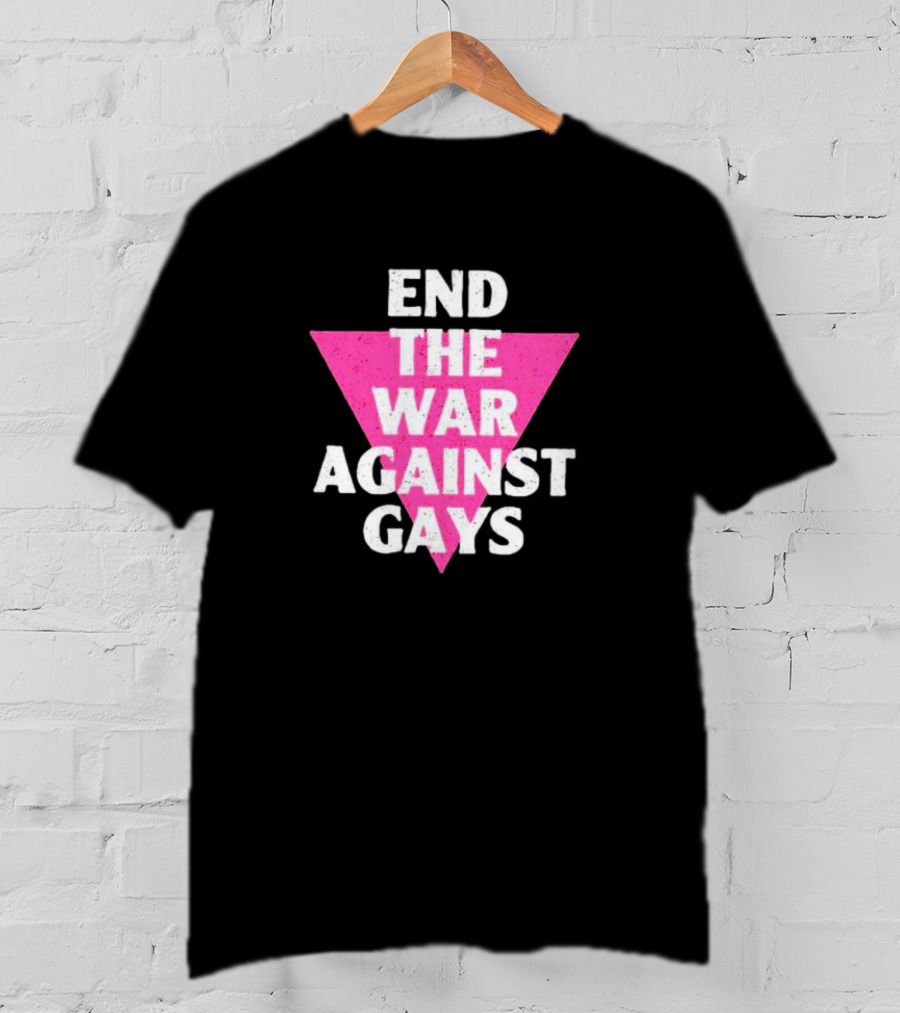 End The War Against Gays Pink Triangle T-Shirt