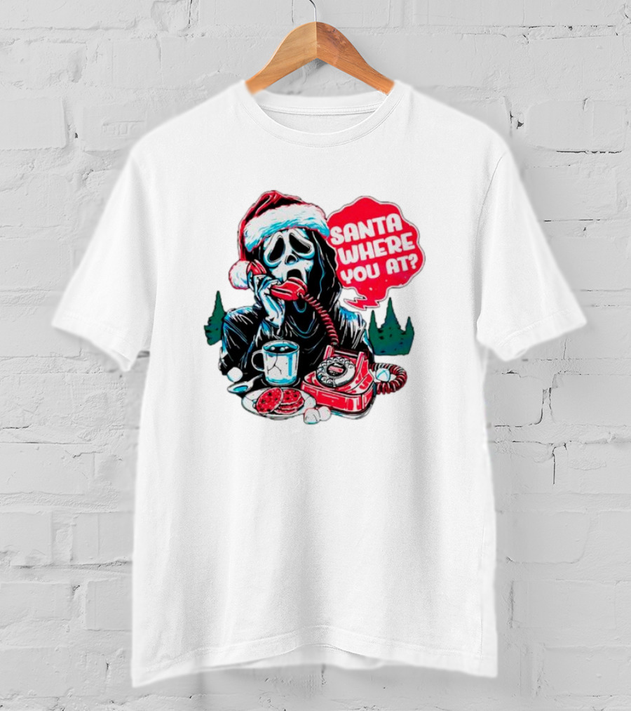 Ghost Face Santa Where You At? T-Shirt