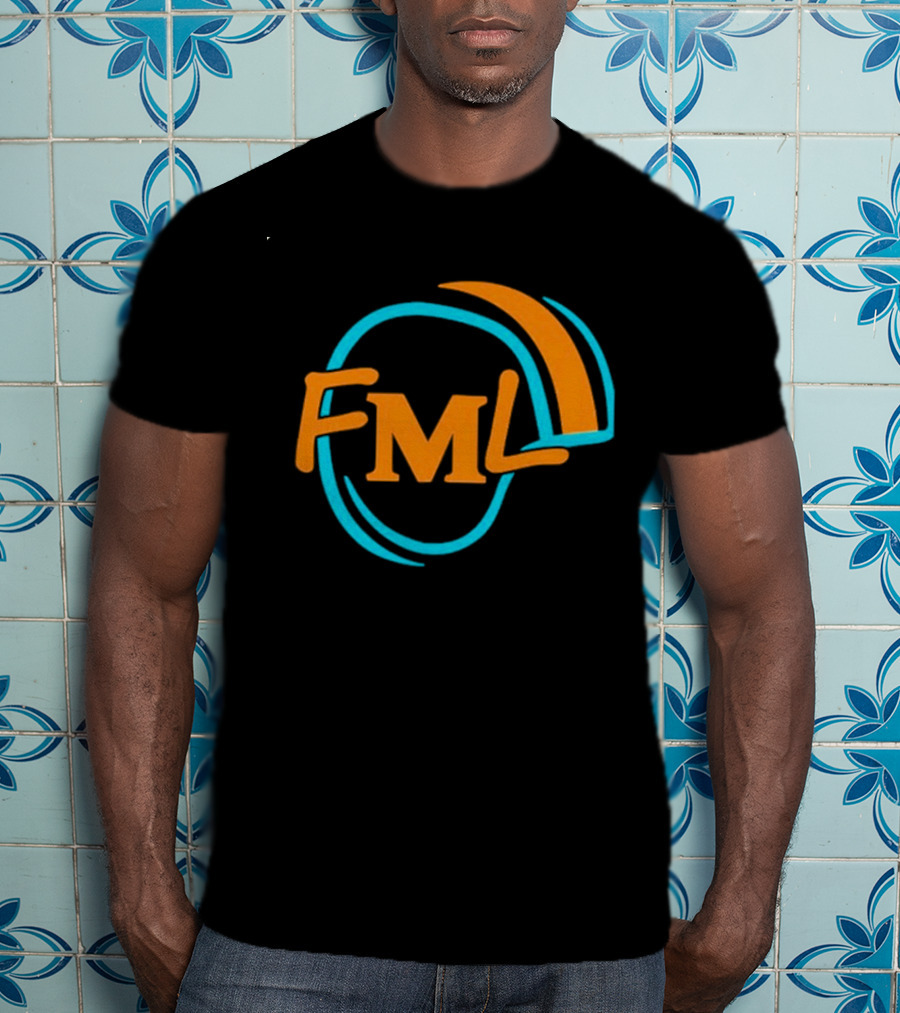 Miami Dolphins Fml Aqua Orange Football T-Shirt