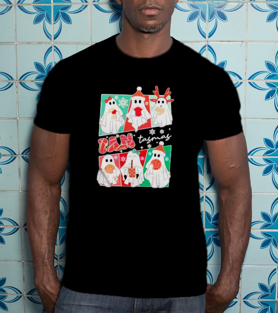 Pantasmas Ghost Christmas Santa Conchas Festive Fun T-Shirt