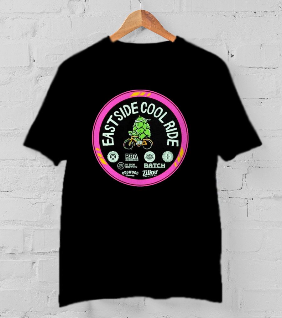 Eastside Cool Ride RBA Hi Sign Brewing Batch Zilker Oddwood Racing Event T-Shirt