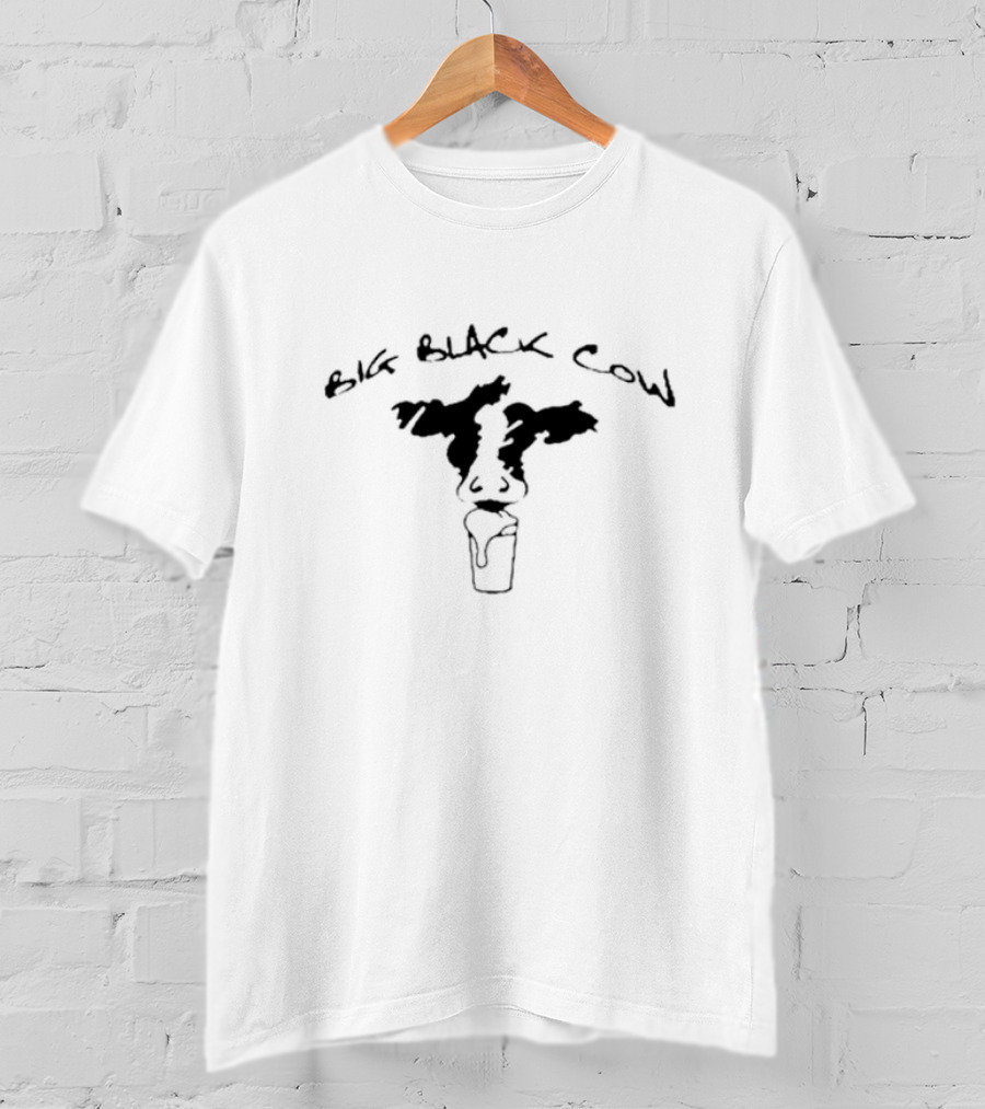 Steely Dan Big Black Cow With Cow Head And Glass T-Shirt