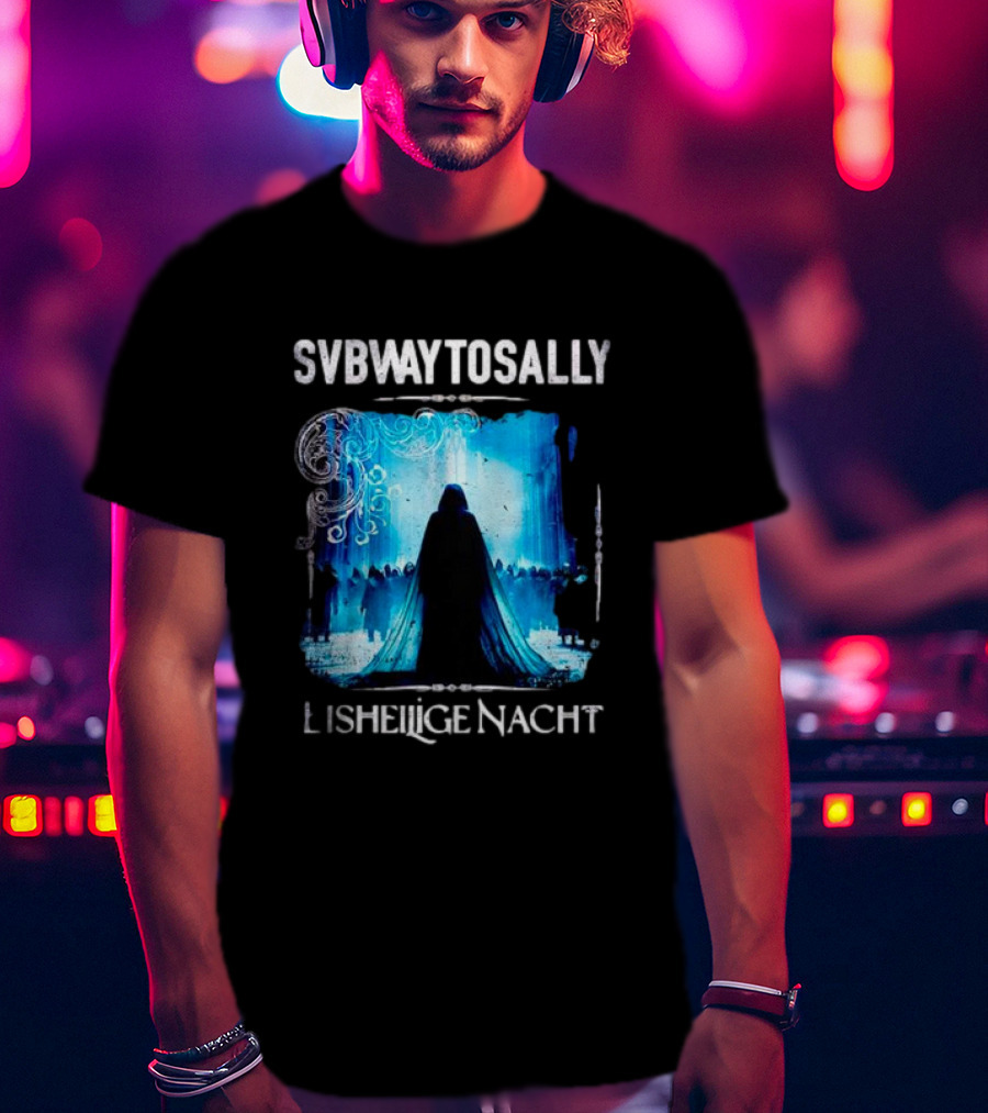 Subway To Sally Eisheilige Nacht Gothic Concert Imagery Blue Silhouette Mystical T-Shirt