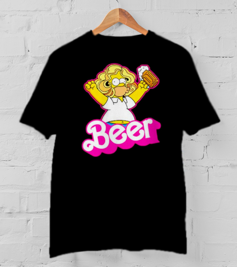 Beerbie Homer Simpson Beer Barbie T-Shirt