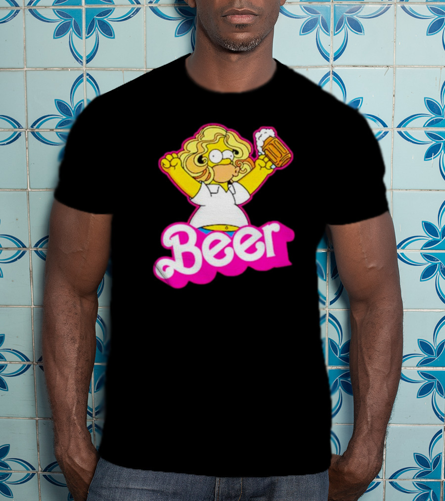 Beerbie Homer Simpson Beer Barbie T-Shirt