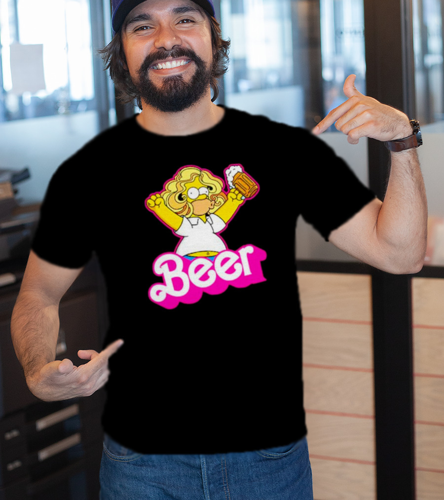 Beerbie Homer Simpson Beer Barbie T-Shirt