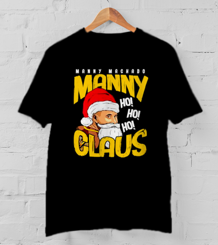 Manny Machado Manny Claus Santa Hat Ho Ho Ho T-Shirt