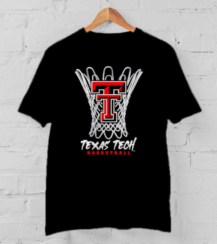 Texas Tech Basketball T Logo With Net T-Shirt
